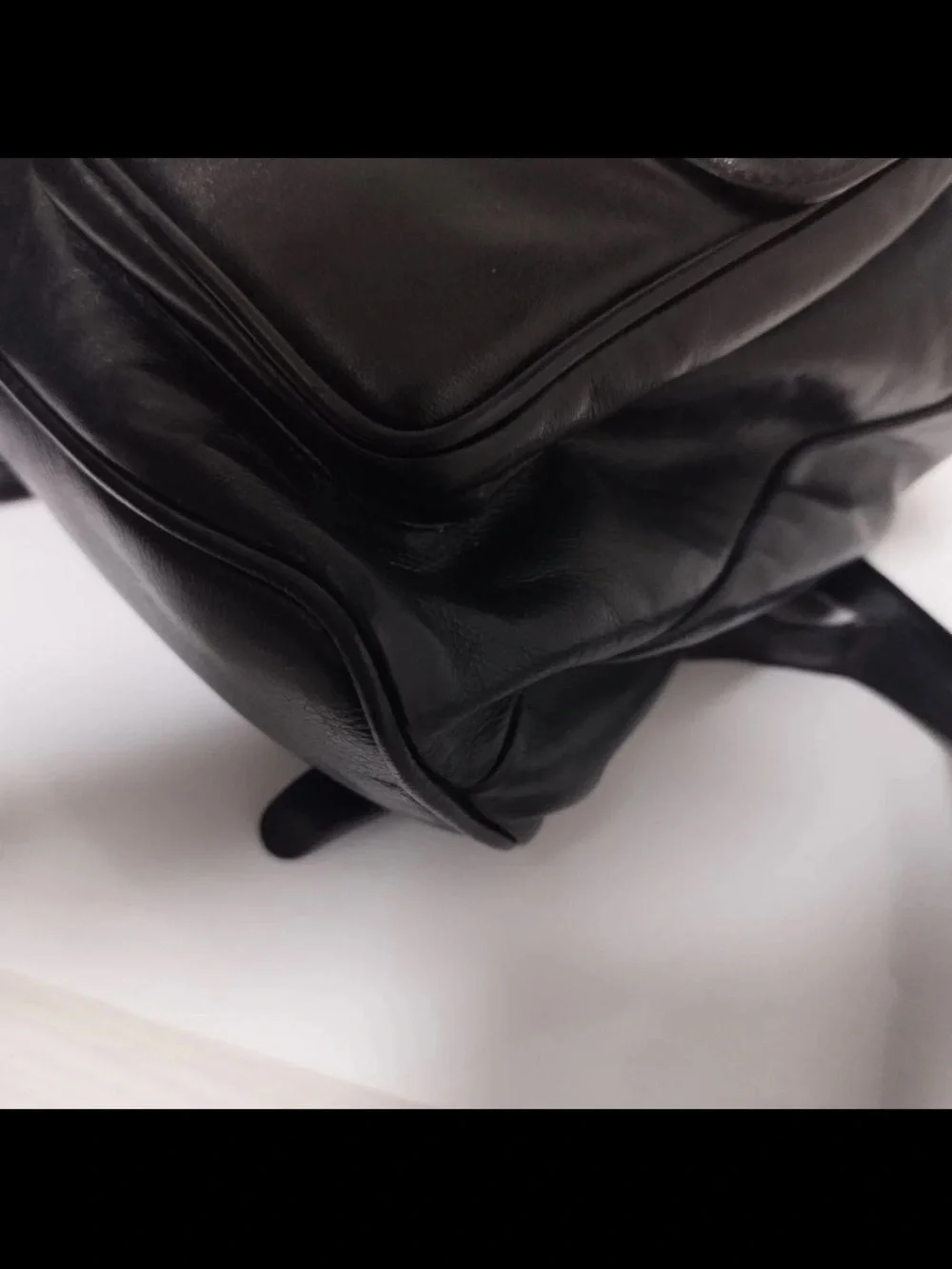 Gucci Black Leather Backpack with Bamboo Handle